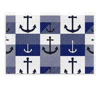 Puzzle nautico con ancore blu per adulti, 1000 pezzi, puzzle per famiglie, amanti della natura, regali divertenti per adulti, opera d'arte con stampa animale, 75 x 50 cm