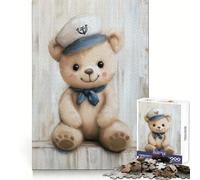 Puzzle nautico da 1000 pezzi con orsetto marinaio per bambini, giocattolo per stimolare la mente, rilassante e con tagli precisi, ideale come regalo di Babbo Natale (38x52cm)