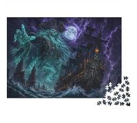 Puzzle Nave Pirata Fantasma Capitano Scheletro 1000 Pezzi, Gioco Adulti