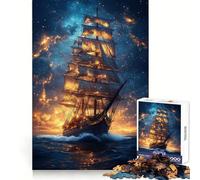 Puzzle "Navigando tra le stelle" da 1000 pezzi per adulti, gioco di logica, calma e relax, taglio preciso, oggetto dei desideri di Babbo Natale (50x75cm)