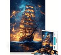 Puzzle "Navigando tra le stelle" da 1000 pezzi per adulti, gioco di logica, calma e relax, taglio preciso, oggetto dei desideri di Babbo Natale (50x75cm)