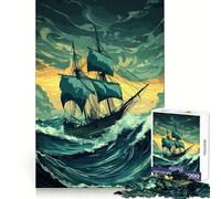 Puzzle Navigazione attraverso la tempesta per adolescenti, 1000 pezzi, gioco rilassante, fuga tranquilla, bordi precisi, (38x26cm)