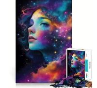 Puzzle Nebula Face Charming Woman per adulti, 1000 pezzi, gioco per la concentrazione e il relax, bordi netti, Babbo Natale, scegli il tuo desiderio (50x75cm)