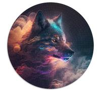 Puzzle Nebulosa del Lupo per adulti, 1000 pezzi, puzzle rotondo, attività per famiglie, rompicapo, arredamento per la casa, regalo di Natale, 67,5x67,5 cm