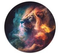 Puzzle Nebulosa Leone 1000 pezzi, puzzle rotondo da 1000 pezzi per adulti, design intricato per adolescenti, decorazioni fai da te e divertimento che stimola il cervello, 67,5x67,5 cm.