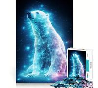 Puzzle Nebulosa Orso Polare Neon per Adulti, 1000 Pezzi, Gioco Intellettuale Antistress, Taglio Preciso, Regalo Perfetto (38x52cm)