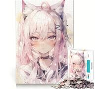 Puzzle Nekomimi da 1000 pezzi con studentessa, ideale per adolescenti, un rompicapo rilassante e artistico, un regalo di alta qualità (38x26cm)
