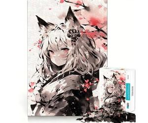 Puzzle Nekomimi giapponese da 1000 pezzi per adulti, gioco di logica e svago, bordi lisci, regalo perfetto (38x52cm)