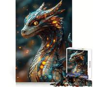 Puzzle Neo-Rune Drago dalle Squame Luminose per Adolescenti, 1000 Pezzi, Treno Logico, Giocattolo Comodo e Rilassante, Taglio Liscio, Regalo per le Feste (50x75cm)