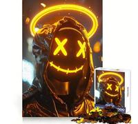Puzzle Neon Angel Smiley da 1000 pezzi per adulti e ragazzi, gioco di logica, relax, taglio perfetto, articolo dei desideri di Babbo Natale (38x52cm)