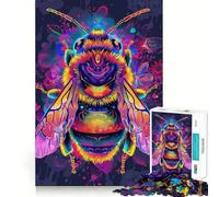 Puzzle Neon Bee da 1000 pezzi per ragazzi, gioco stimolante per il pensiero creativo, facile da usare, per il tempo libero, con tagli precisi, (38x52cm)