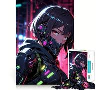 Puzzle Neon Cyber Assassin da 1000 pezzi per adulti, gioco di concentrazione e divertimento silenzioso con bordi netti, ideale come regalo di Babbo Natale (38x52cm)