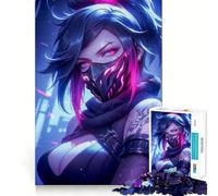 Puzzle Neon Cyber Warrior per adulti, 1000 pezzi, gioco per la concentrazione e il relax, con bordi netti, ideale per i desideri di Babbo Natale (38x26cm)