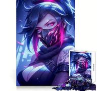 Puzzle Neon Cyber Warrior per adulti, 1000 pezzi, gioco per la concentrazione e il relax, con bordi netti, ideale per i desideri di Babbo Natale (38x26cm)
