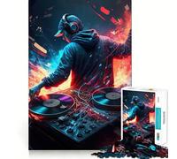 Puzzle Neon DJ da 1000 pezzi per adulti, gioco di abilità mentale, facile da assemblare, regalo stagionale (50x75cm)