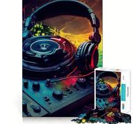 Puzzle Neon DJ da 1000 pezzi per adulti, gioco intelligente e antistress, con schema di assemblaggio e sorpresa (50x75cm)