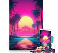 Puzzle Neon Dreamscape Reverie da 1000 pezzi per adulti, gioco per allenare la mente, divertimento rilassante, opera d'arte da assemblare (38x52cm)