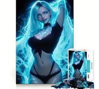 Puzzle Neon Enchantress da 1000 pezzi per adulti e ragazzi, gioco di logica, divertente da assemblare, taglio preciso, (38x26cm)