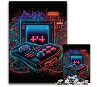 Puzzle Neon Game per adulti, puzzle in legno da 1000 pezzi per adulti, rompicapo impegnativo per adolescenti, divertimento per serate di gioco in famiglia 50x75cm/19,68x29,52 pollici