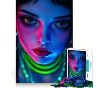 Puzzle Neon Gamer Girl da 1000 pezzi per adolescenti, gioco rilassante per allenare la mente, attività artistica e di assemblaggio, regalo festivo (50x75cm)