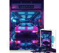 Puzzle Neon Garage Teenagers da 1000 pezzi - Pensa in modo intelligente - Giocattolo per la casa - Passatempo - Taglio preciso - Regalo per le feste (38x26cm)