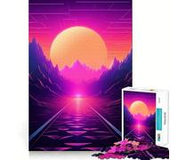 Puzzle Neon Horizon Rhapsody per ragazzi, 1000 pezzi, per migliorare la memoria, calma e relax, design da assemblare, regalo classico (38x26cm)