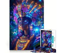 Puzzle Neon Jungle Queen per adolescenti, 1000 pezzi, gioco per allenare la mente, divertente e rilassante, oggetto da collezione (50x75cm)