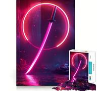 Puzzle Neon Katana da 1000 pezzi per adolescenti, gioco di intelletto, momento di condivisione, taglio di qualità, regalo memorabile (38x26cm)