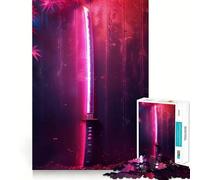 Puzzle Neon Katana da 1000 pezzi per adolescenti, gioco stimolante per la mente, divertente e rilassante, con dettagli nitidi e da collezione (38x26cm)