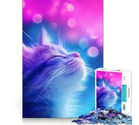 Puzzle Neon Kitten da 1000 pezzi per adulti e ragazzi, rompicapo rilassante, attività artistica da assemblare, regalo premuroso (50x75cm)
