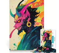Puzzle Neon Oni Demon da 1000 pezzi per adolescenti, gioco per allenare la mente, attività artistica da fare in famiglia, regalo creativo (50x75cm)