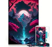 Puzzle Neon Sakura Wonderland da 1000 pezzi per adulti, gioco intelligente e antistress, con un'atmosferica sorpresa (50x75cm)
