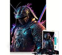 Puzzle Neon Samurai da 1000 pezzi per adolescenti, gioco rilassante per allenare la mente, attività artistica da assemblare, regalo festivo (38x26cm)