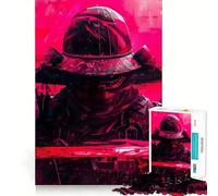 Puzzle Neon Samurai per adolescenti, 1000 pezzi, gioco per allenare la mente, rilassante, con immagini da assemblare e una piacevole sorpresa (50x75cm)