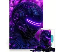 Puzzle Neon Samurai per adulti, 1000 pezzi, gioco di logica e abilità, antistress, taglio preciso, regalo prezioso (50x75cm)