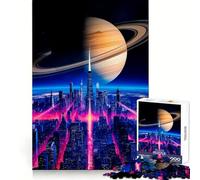 Puzzle Neon Skyline Universe da 1000 pezzi per adolescenti, gioco di logica, attività domestica, bordi precisi, lista dei desideri di Babbo Natale (38x26cm)