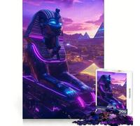Puzzle Neon Sphinx per adolescenti, 1000 pezzi, gioco di logica, passatempo per la casa, taglio preciso, regalo per le feste (38x52cm)