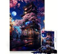 Puzzle Neon Tokyo Sakura Store per adulti, 1000 pezzi, gioco intellettuale antistress, taglio preciso, regalo perfetto (38x26cm)