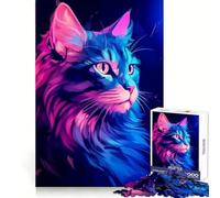 Puzzle Neon Whiskers da 1000 pezzi per adolescenti, gioco rilassante per allenare la mente, attività artistica da assemblare, regalo festivo (50x75cm)