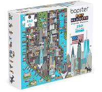 Puzzle New York 180 pezzi - Puzzle Adulti con Porta Puzzle - Puzzle Arte e Panorama di New York City - Puzzle Grandi Dimensioni per Adulti e Bambini 8 Bit Pixel Art di Bopster 57x42