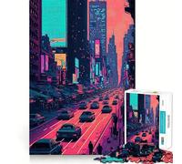 Puzzle New York City Neon da 1000 pezzi per adolescenti, giocattolo rilassante, antistress, bordi precisi, regalo perfetto (50x75cm)