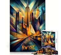 Puzzle New York Dynamic Cubism da 1000 pezzi per ragazzi, gioco di logica e senso logico, hobby silenzioso, bordi lisci, (50x75cm)