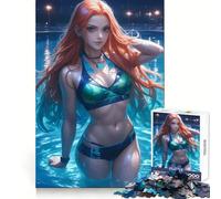 Puzzle Night Pool Anime Sexy Girl da 1000 pezzi per adolescenti, gioco rilassante, rifinitura chiara, regalo adorabile (38x52cm)