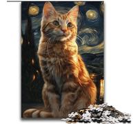 Puzzle Night Sky Cat per adolescenti, 2000 pezzi, per gioco educativo, giocattolo, regalo di compleanno, regali, arte murale (70x100cm)