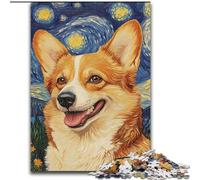 Puzzle Night Sky Corgi da 1000 pezzi per adolescenti, regali, giocattolo educativo, divertenti giochi per famiglie, arredamento unico per la casa (26x38cm)