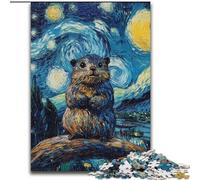 Puzzle Night Sky Otter da 1000 pezzi per adulti, gioco stimolante e gioco educativo per famiglie, per compleanni e Natale (dimensioni 26x38cm)