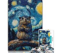 Puzzle Night Sky Otter per adulti e adolescenti, giocattolo educativo intellettuale decomprimente, regali di Babbo Natale segreto, 38x52cm