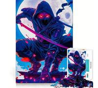 Puzzle Ninja al Chiaro di Luna, 1000 pezzi, gioco di abilità mentale, rilassante, taglio di precisione, pezzo da collezione (50x75cm)