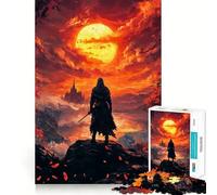 Puzzle Ninja al Chiaro di Luna da 1000 pezzi per adolescenti, gioco di abilità mentale, divertimento rilassante, design da assemblare, (38x26cm)