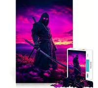 Puzzle Ninja al tramonto da 1000 pezzi per ragazzi, puzzle di memoria, leggero, rilassante, immagine da assemblare, (50x75cm)
